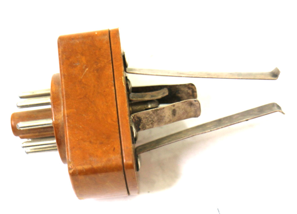 Antique Vacuum Tube Socket Adapter Bakelite Case