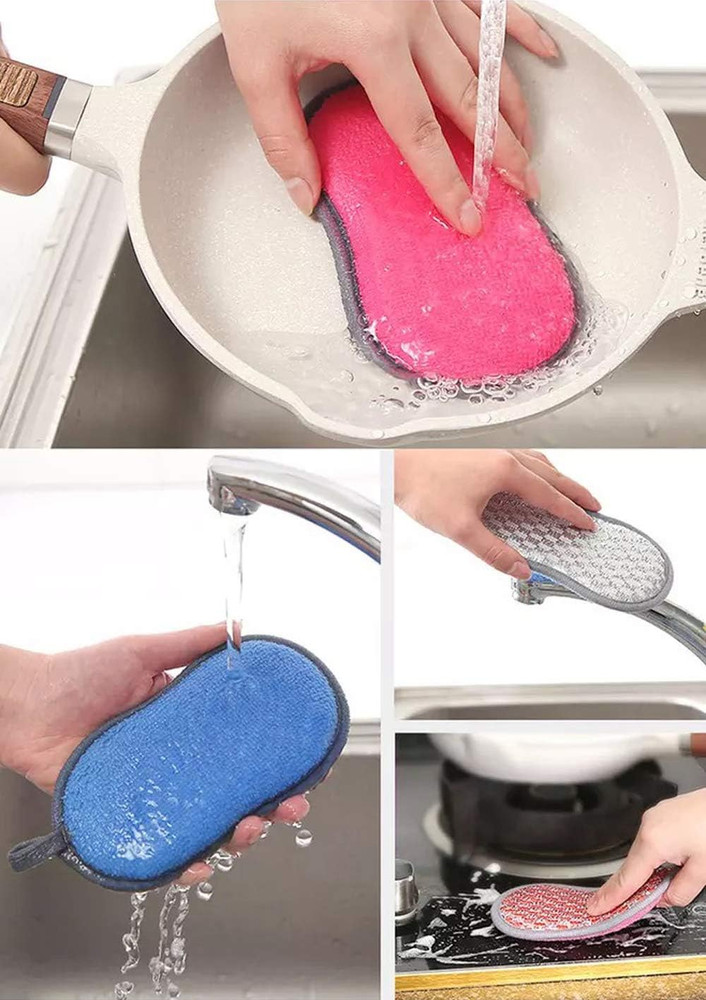 Multi-Purpose Scrub Sponges for Kitchen Scrub-it-Non-Scratch Double-Side Double-