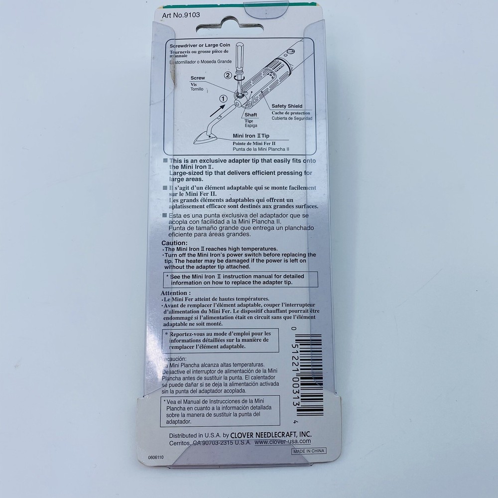 Clover Mini Iron II "The Adapter" Tip-Large