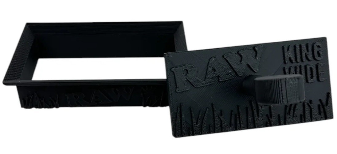 RAW King Size Wide Donut Herb Press+One ROLLS Pack King Size Wide Rolling Paper