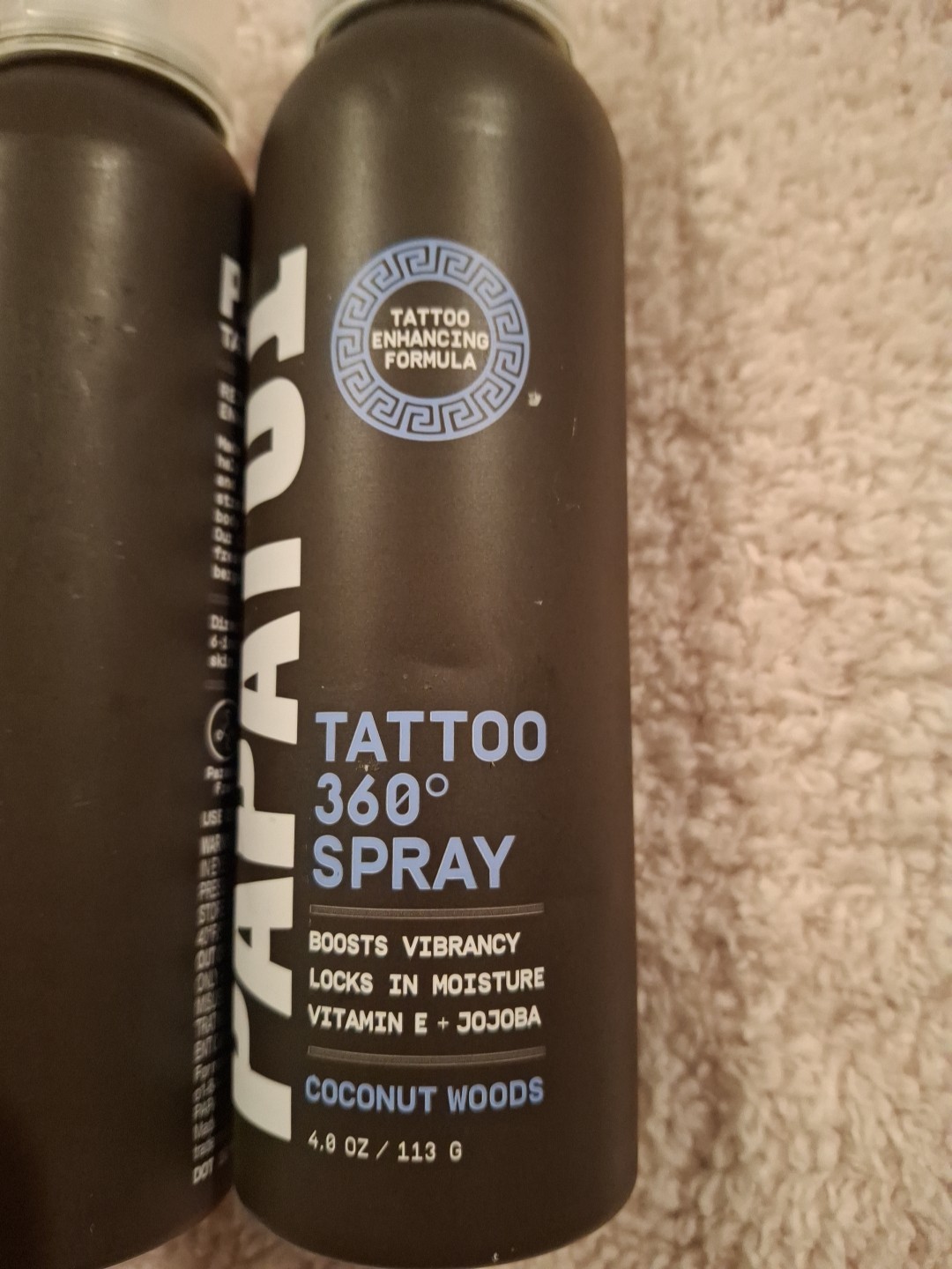 Papatui Men's Enhancing Tattoo 360 Degree Spray, Coconut Woods, 4 oz X2