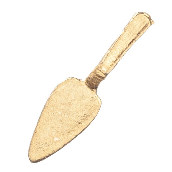 Dollhouse Miniature Gold Colored Cake Server
