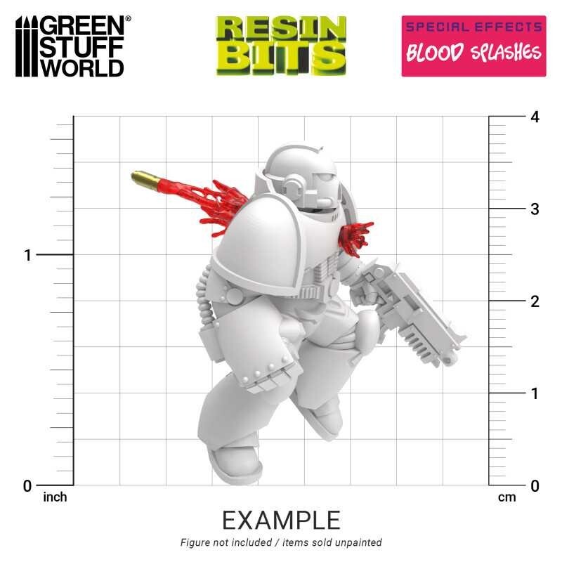 3D printed set: Blood Splashes Effect - Ammo Wargames blood effects