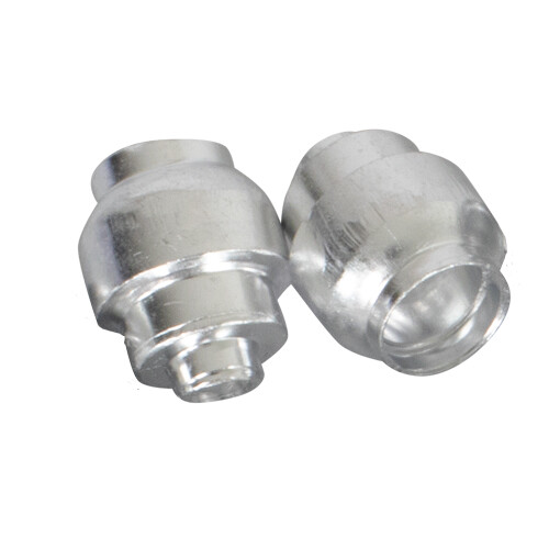 2 PRO+ ALLOY UNIVERSAL BICYCLE BRAKE CABLE END BUTTON SILVER FRONT/REAR