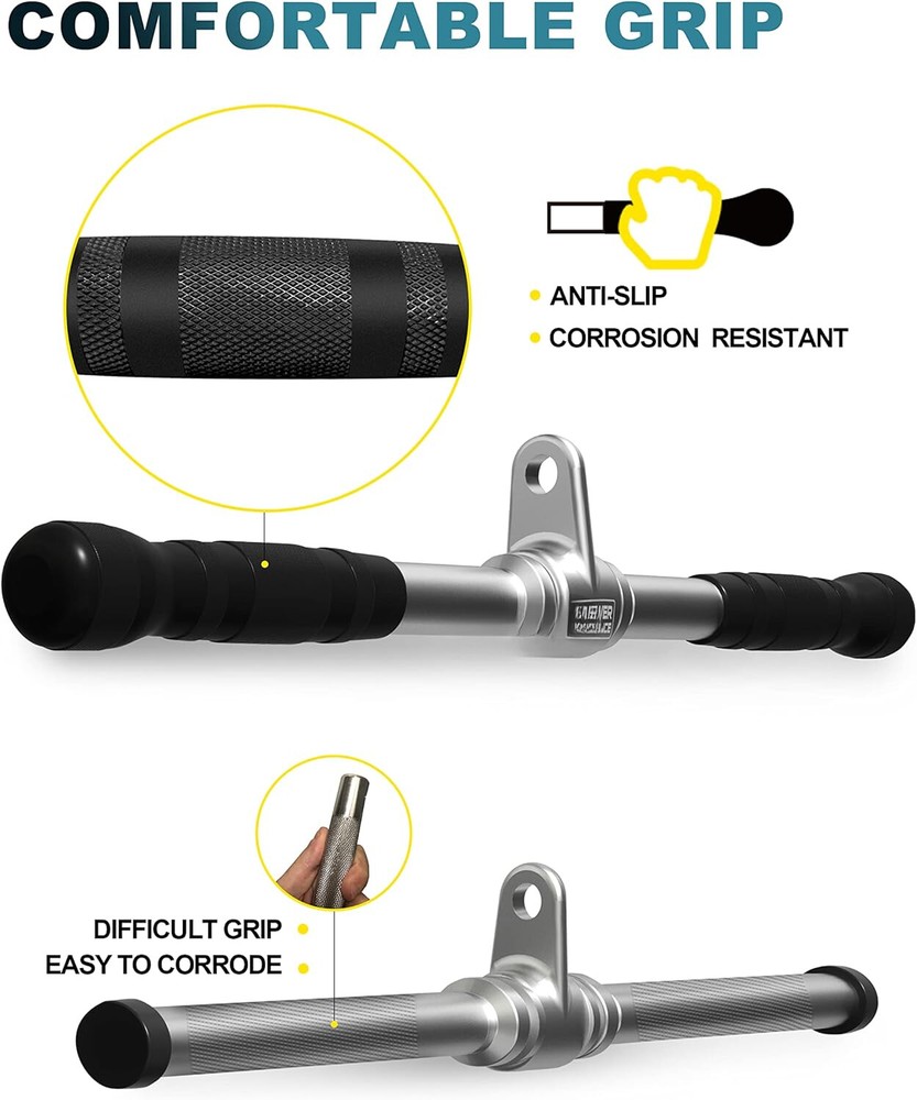 triceps pull down attachment, home gym cable machine accessories.