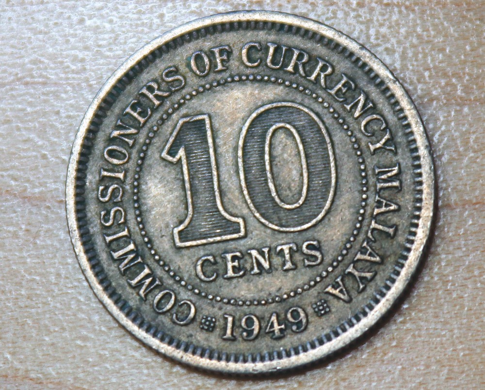 1949 Malaya 10 Cents
