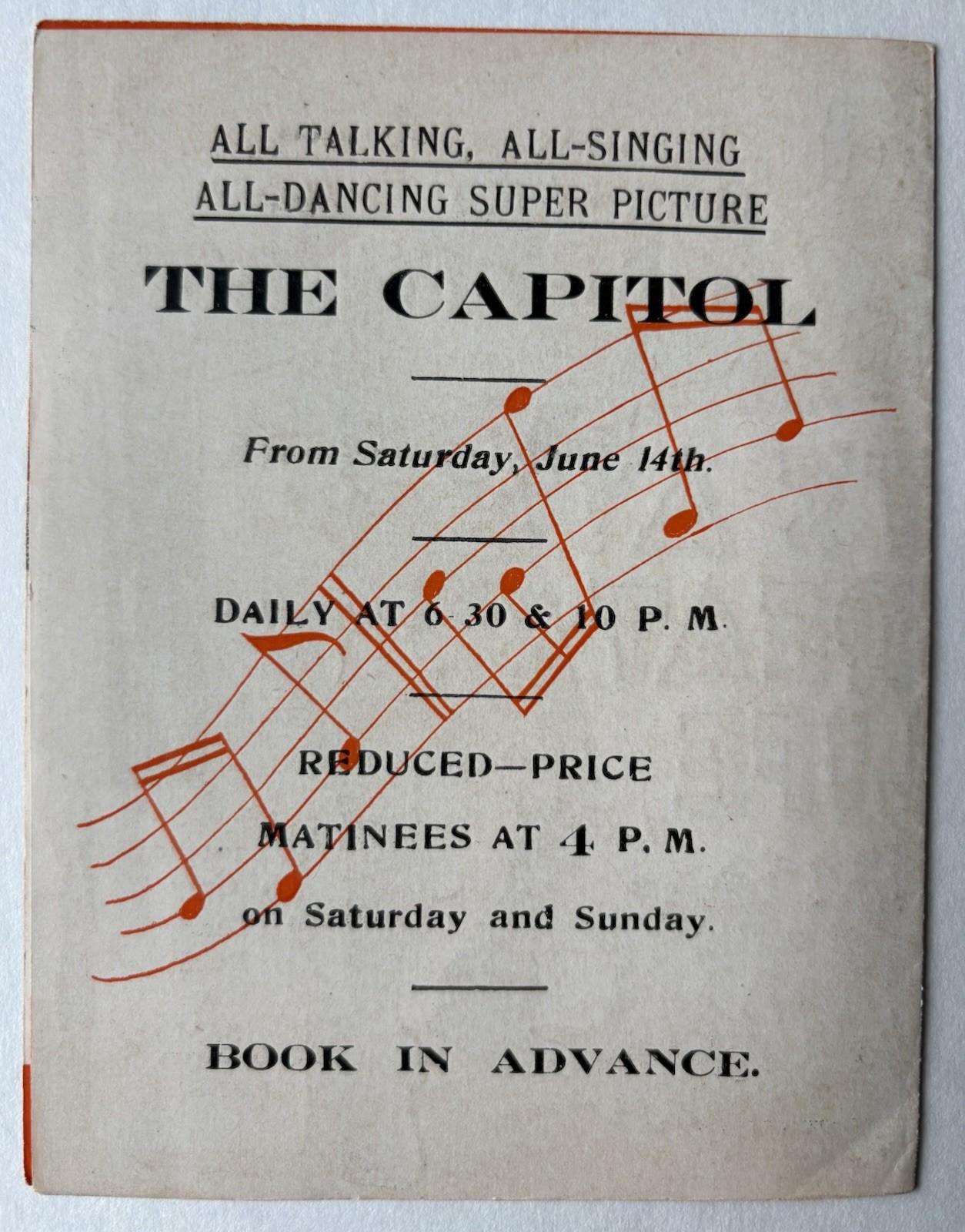 IT'S A GREAT LIFE Herald 1929 4 1/2”x5 3/4” Duncan Sisters Movie Poster Art 24