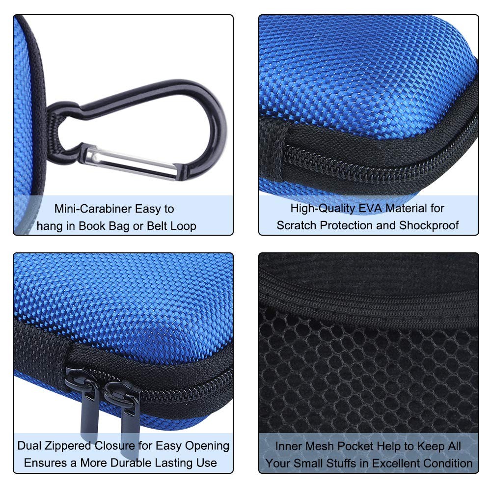 Electronic Organizer Case, 2Pack Portable Clamshell Headphones Cover,Storage Bag