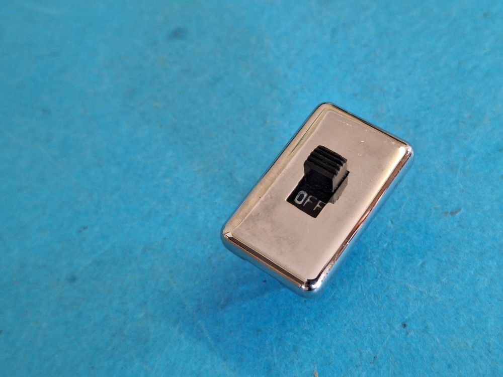 Slide switch ~ Single Pole On / Off ~ Chrome facia