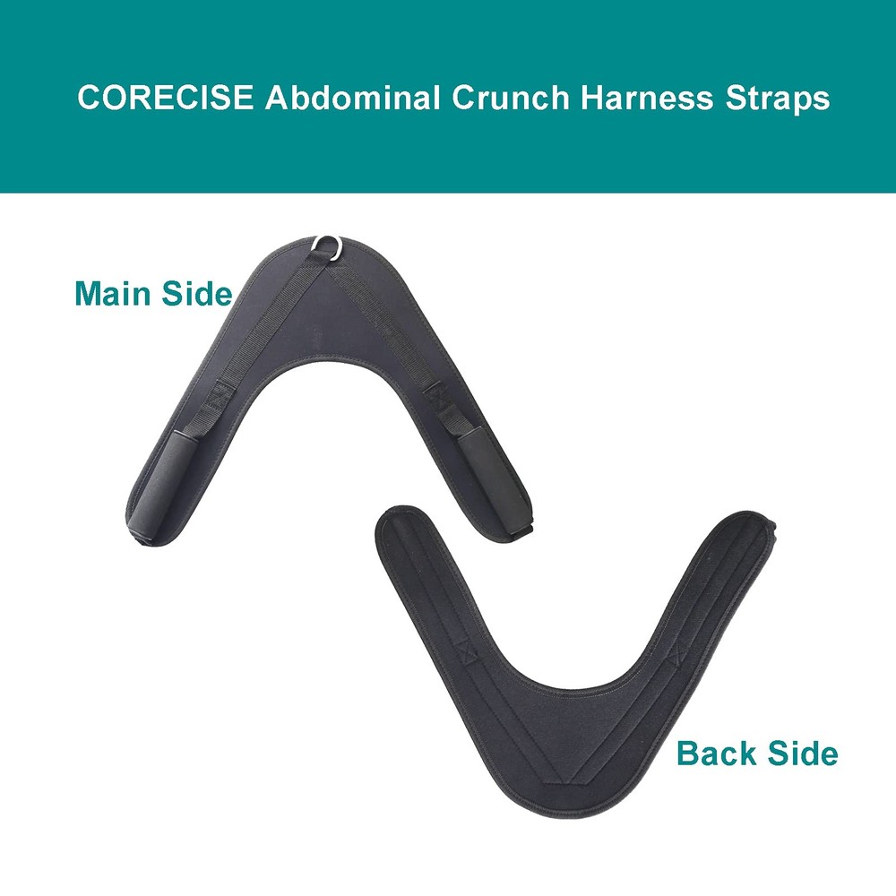 Abdominal Crunch Harness Straps,Back Exercise Pulling Harness Shoulder Strap,...