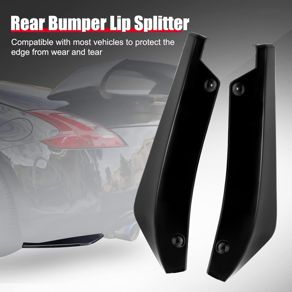 2X For BMW Car Rear Bumper Lip Diffuser Splitter Canard Protector Accessories