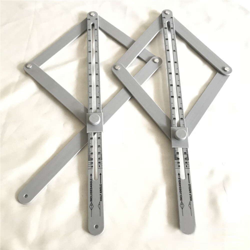 Diagonal Ruler Multifunctional Protractor Measuring Tool for Woodworking