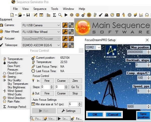FocusDreamPROII - NEW USB ASCOM, INDI stepper motor focus controller