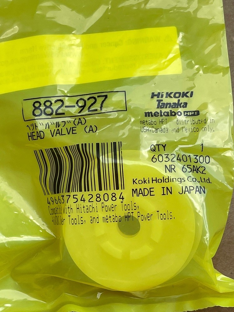 HITACHI HEAD VALVE 882-927 (NEW)