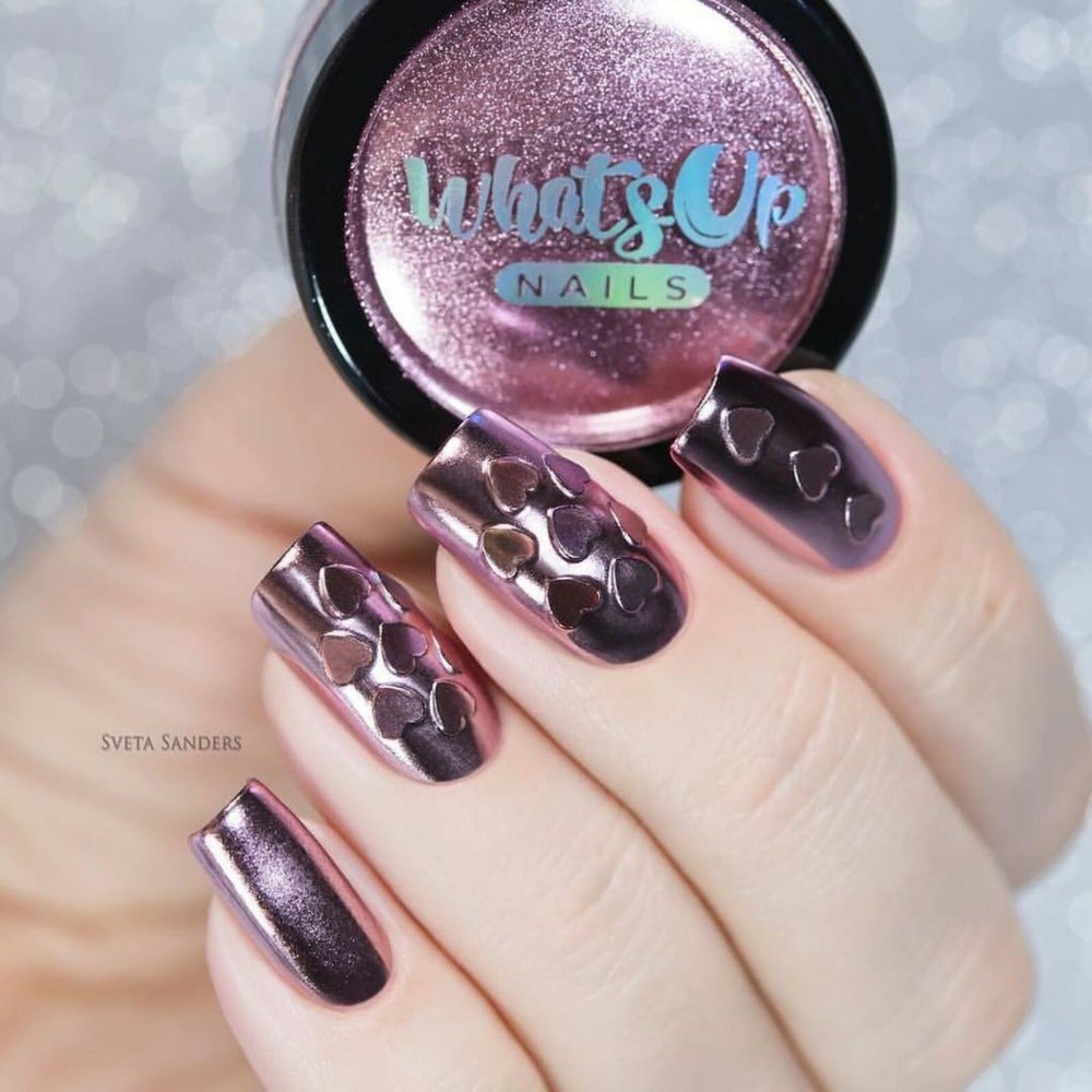 Rose Chrome Powder For Mirror Nails
