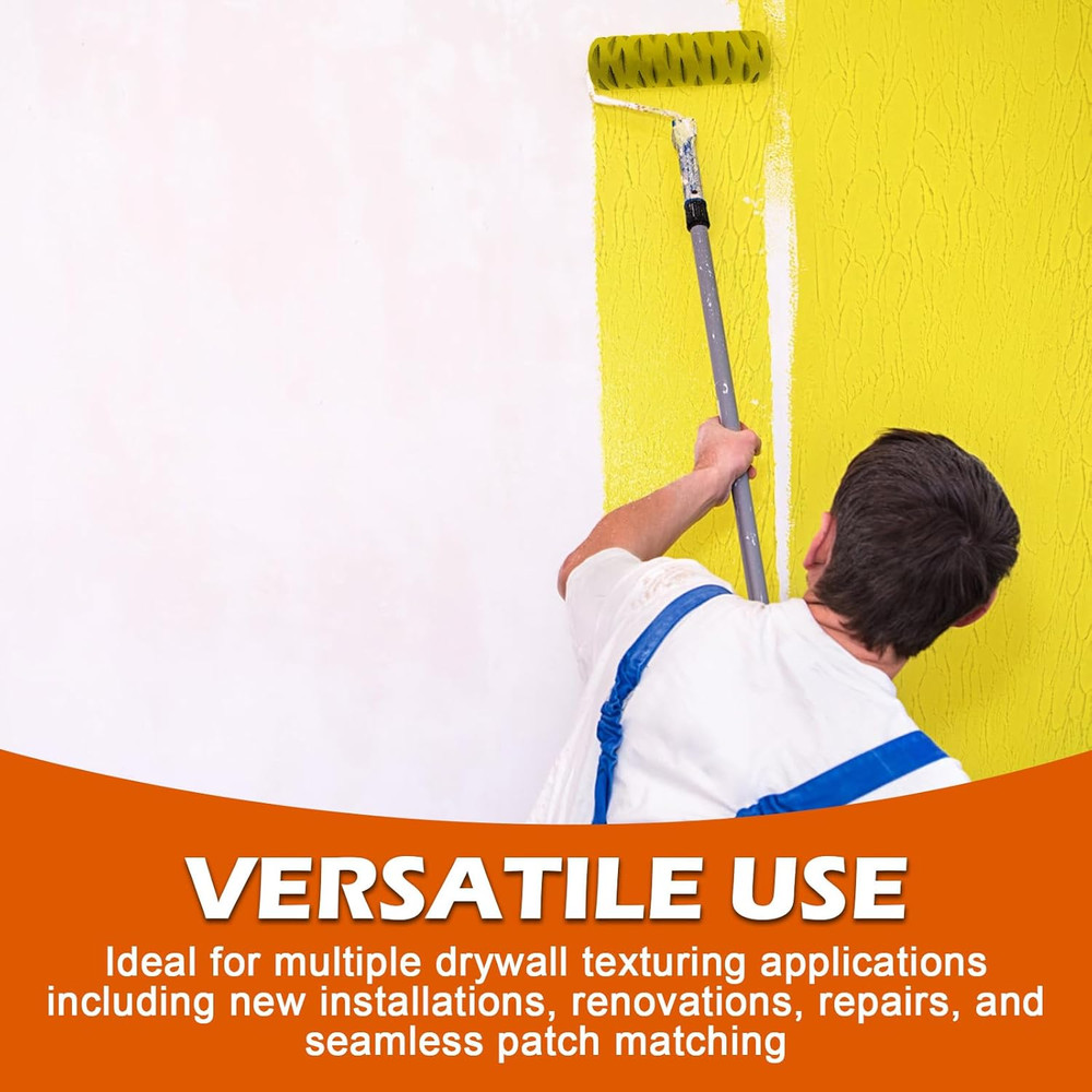Tree Bark Pattern Drywall Texture Roller, 9-Inch, Paint Roller for Walls and Cei