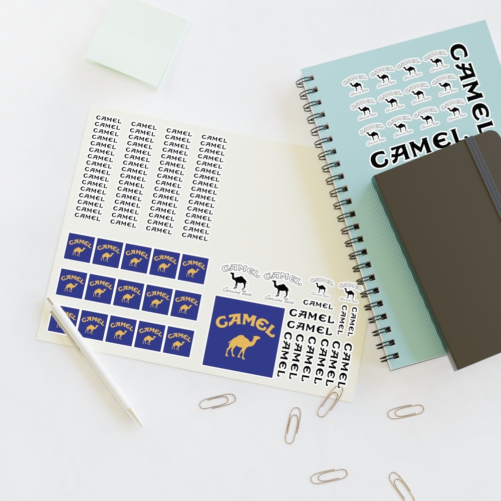 Camel Cigarette Logo Sticker Decal Sheet Variety Sizes