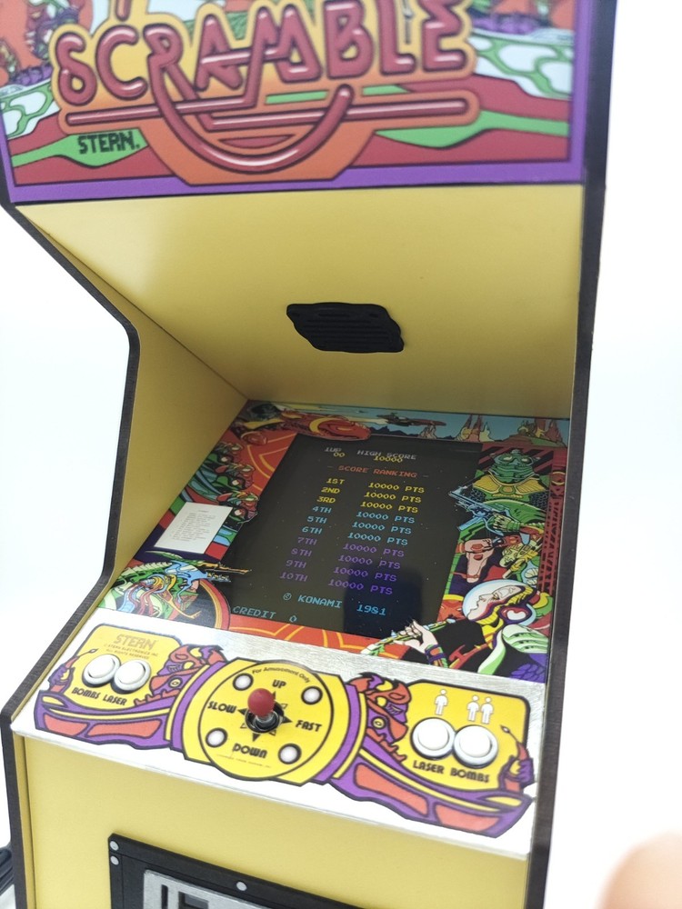 Scramble, 1/6 scale mini working arcade cabinet.