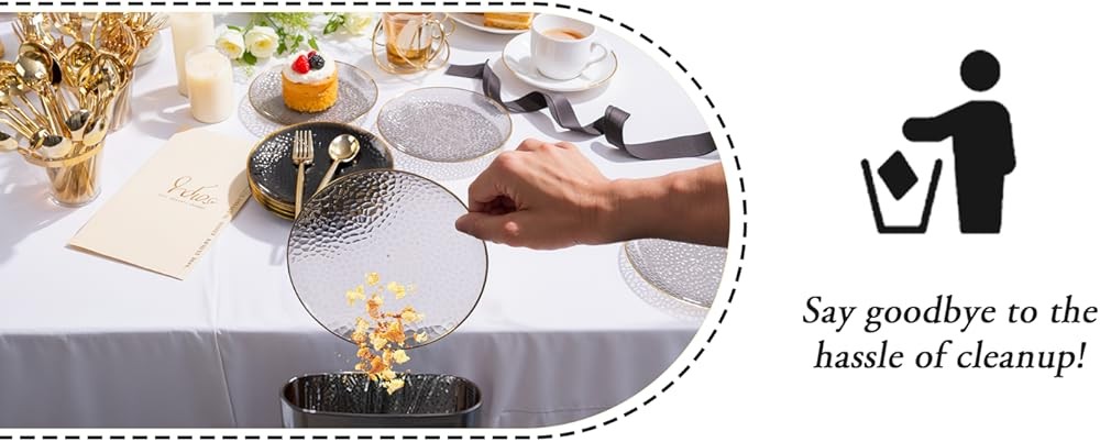 Rubtlp Graduat Bla Plastic Dert Plates, Bla Plastic Appetizer
