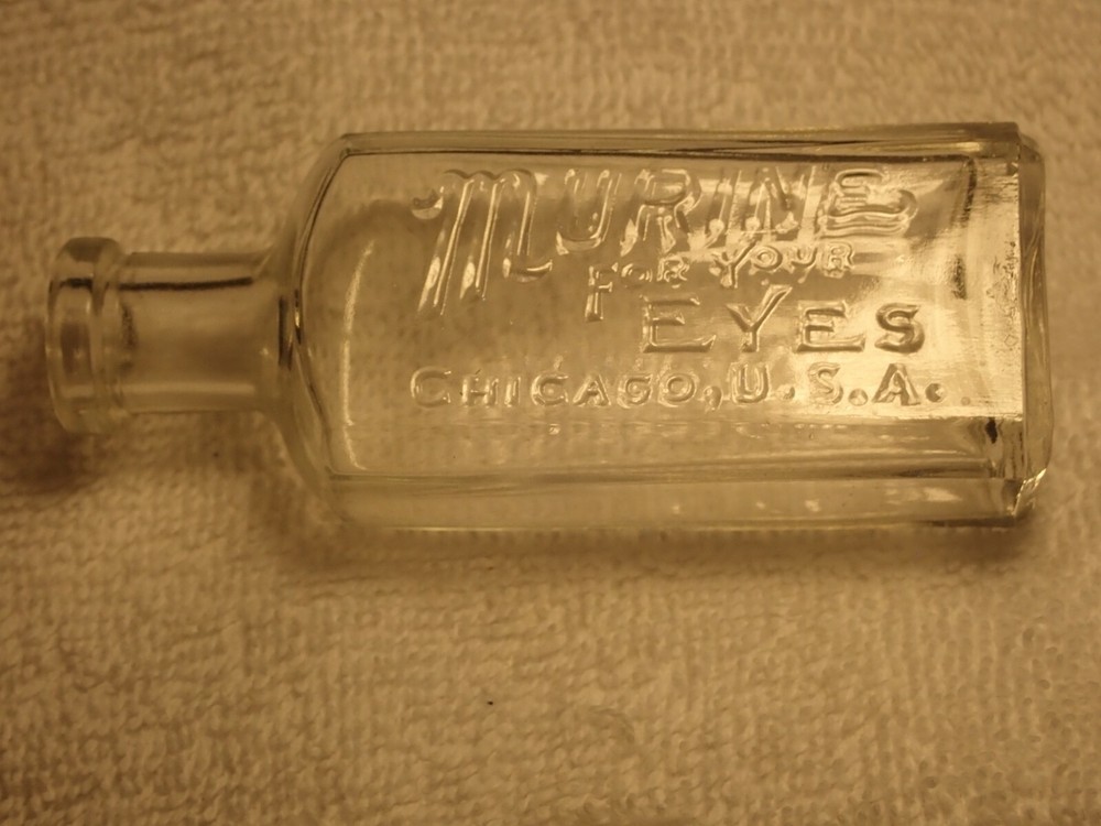 SCARCE OLD CLEAR MURINE TALL RECTANGULAR BOTTLE IN GREAT CONDITION!