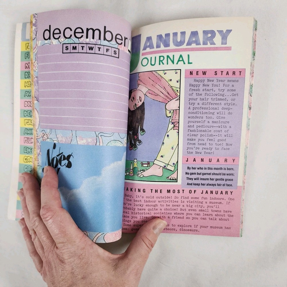 Vintage Gitano Diary Notebook Date Keeper Schedule Address Book Assignments 1989