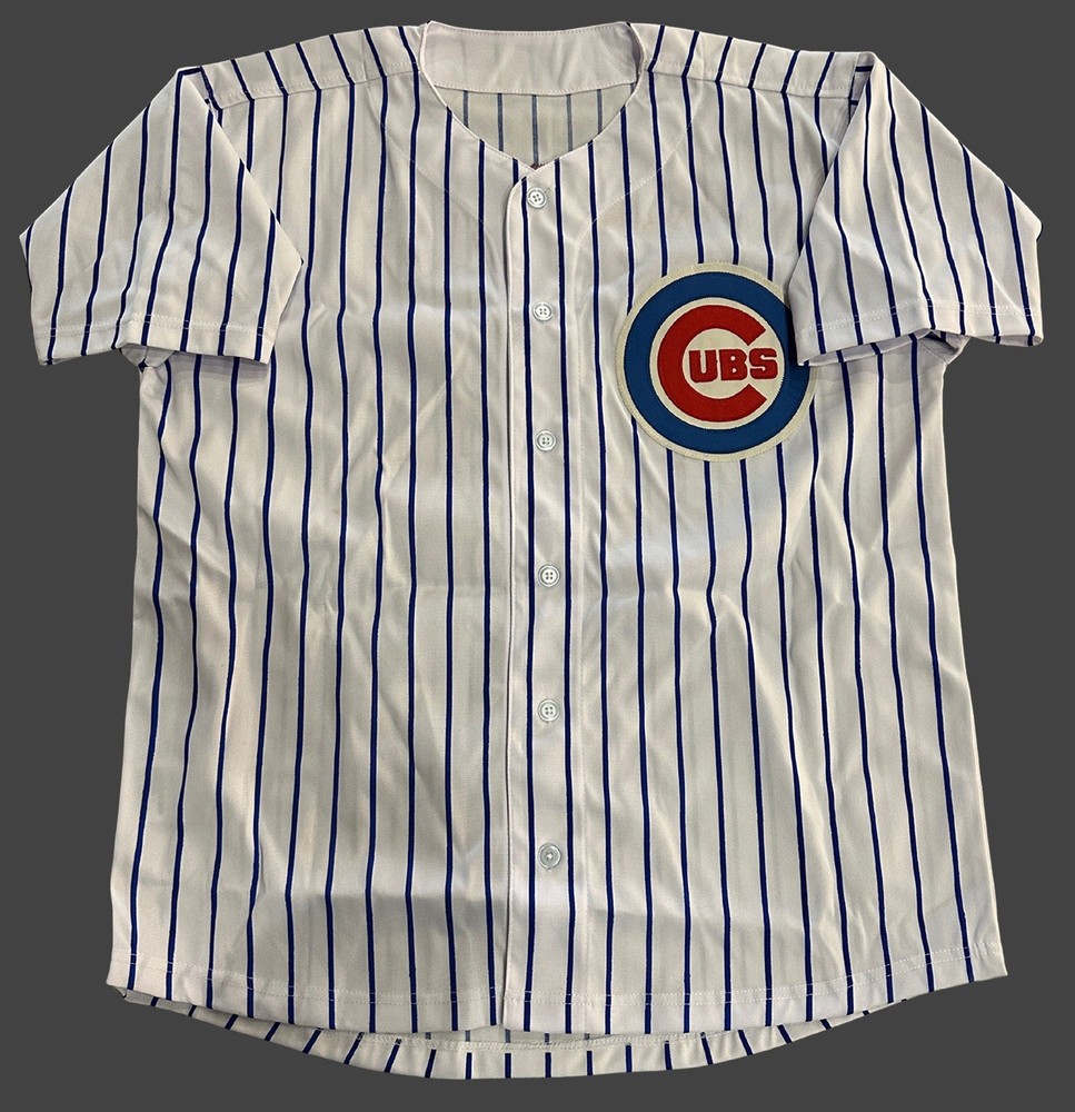 Ernie Banks Signed Jersey. GTSM