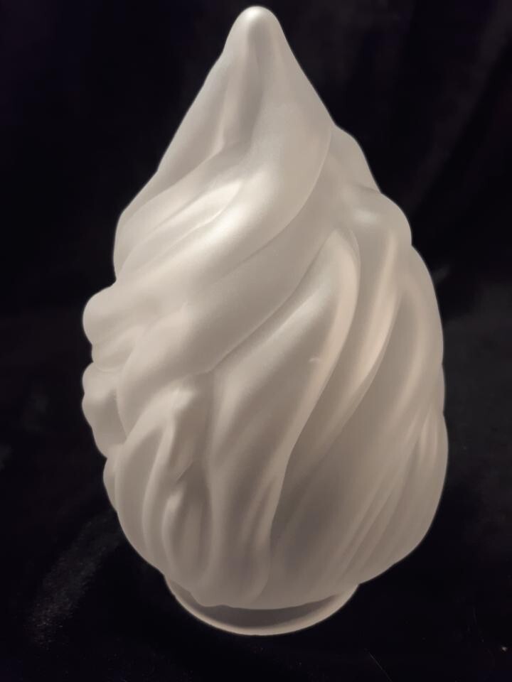 Small FLAME or TORCH SHADE 2 & 1/4 inch base / Vianne Style Flame Shade