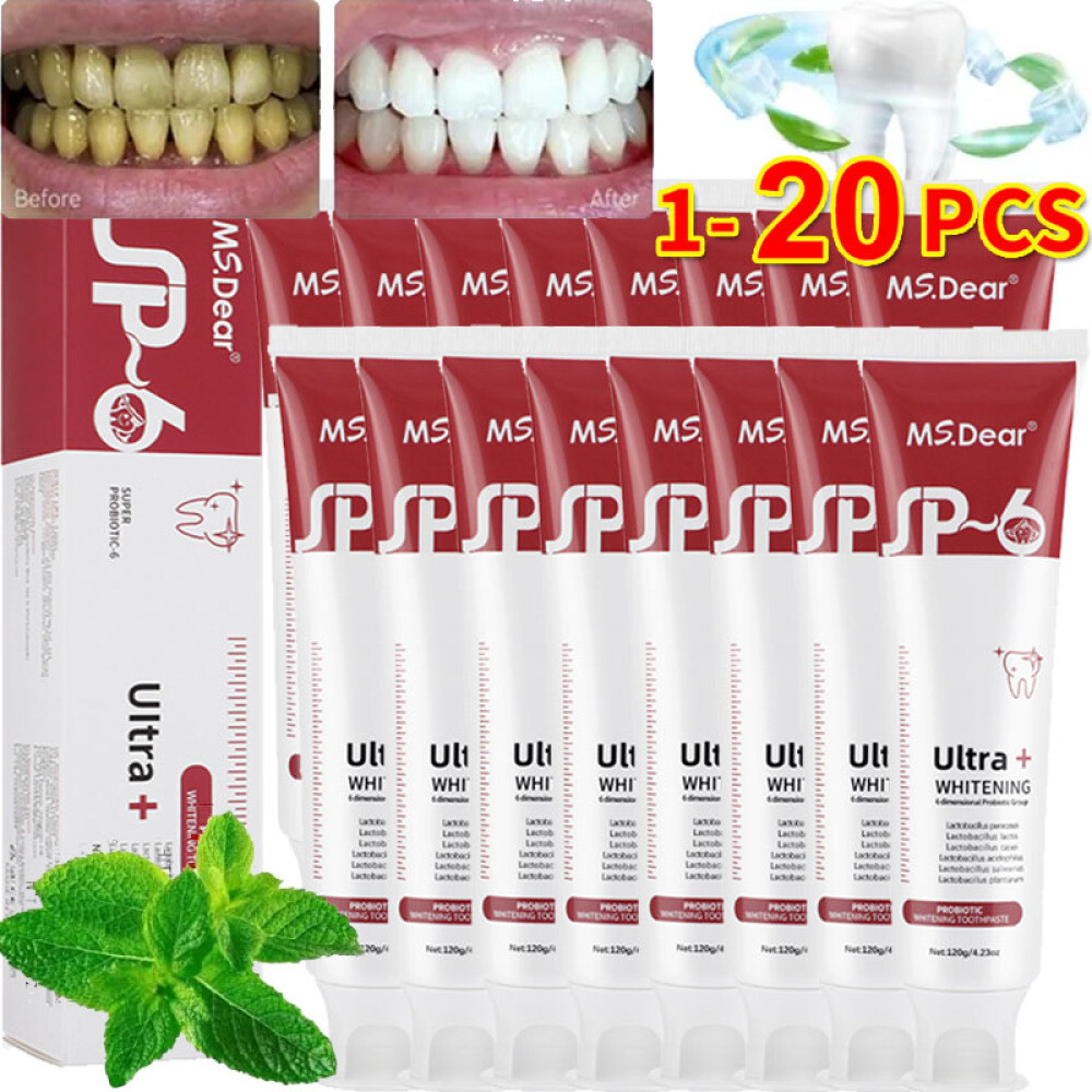 1-20x Super Probiotic SP-6 Toothpaste, Probiotics Bright White Toothpaste, SPI6