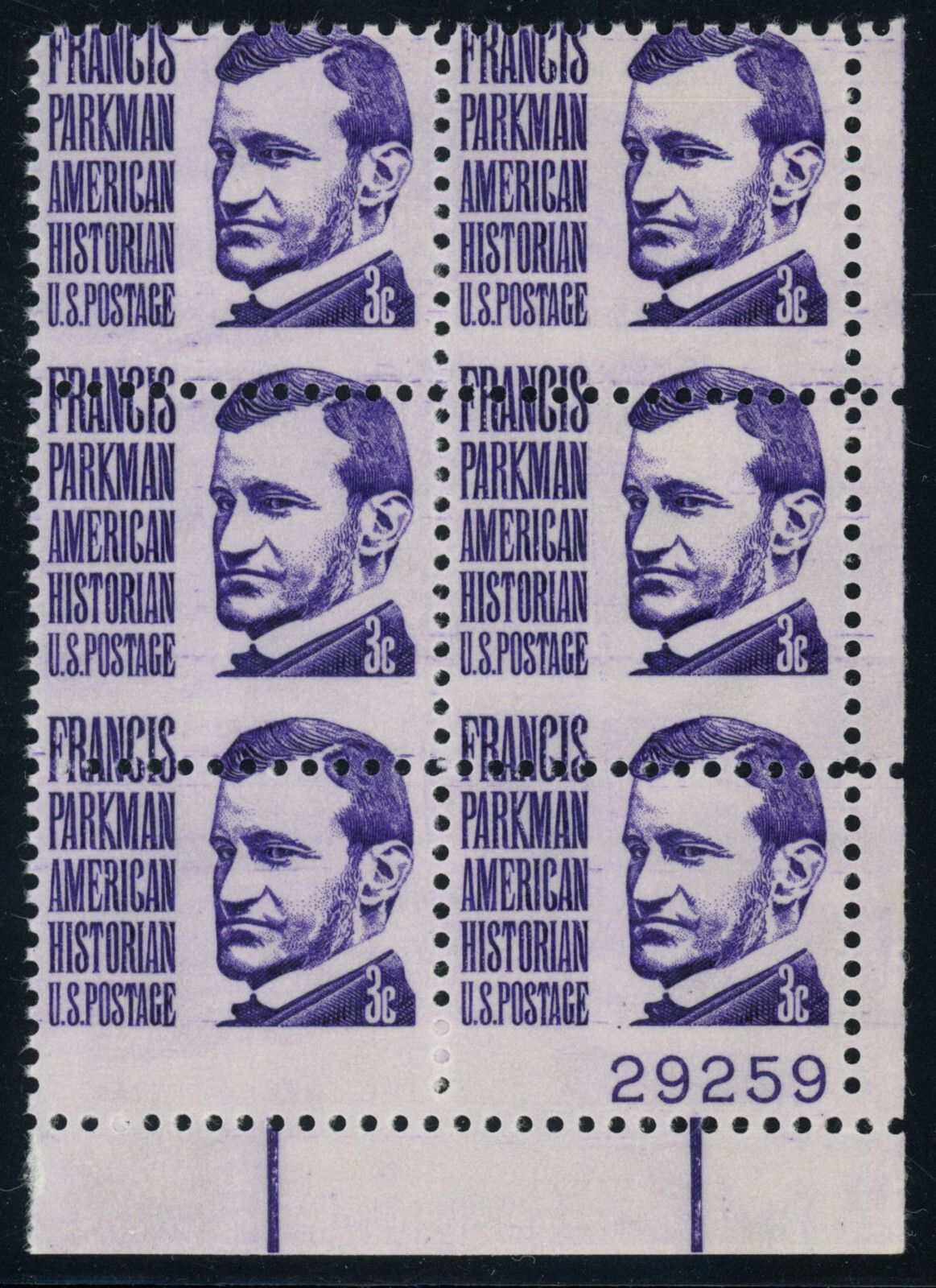 USA Scott# 1281 Mint NH  Plate # Block of 6, 100% Plate# capture (56309)