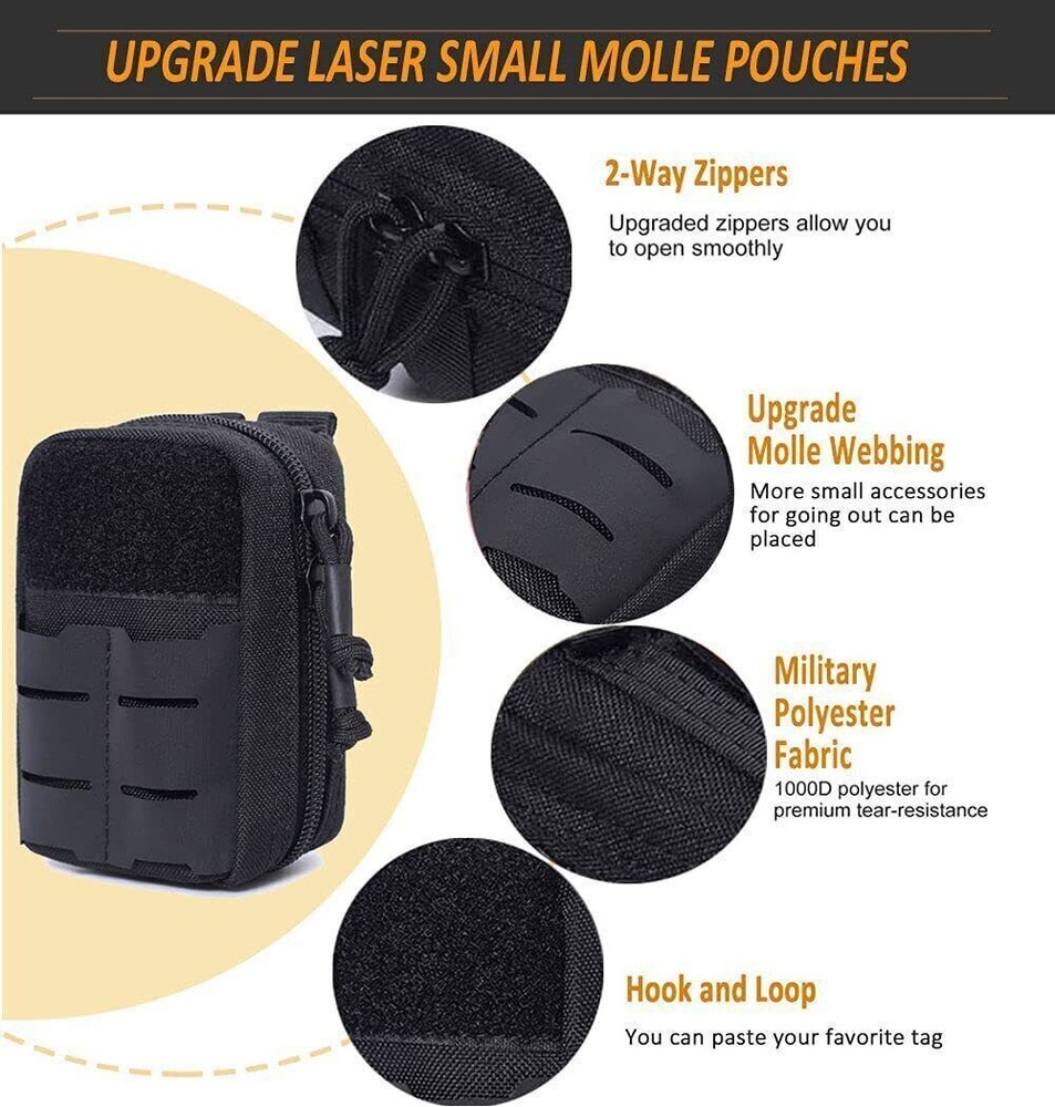 Tactical Small Admin Pouch Multi-Purpose Molle EDC EMT Utility Pouch Tool Pouch