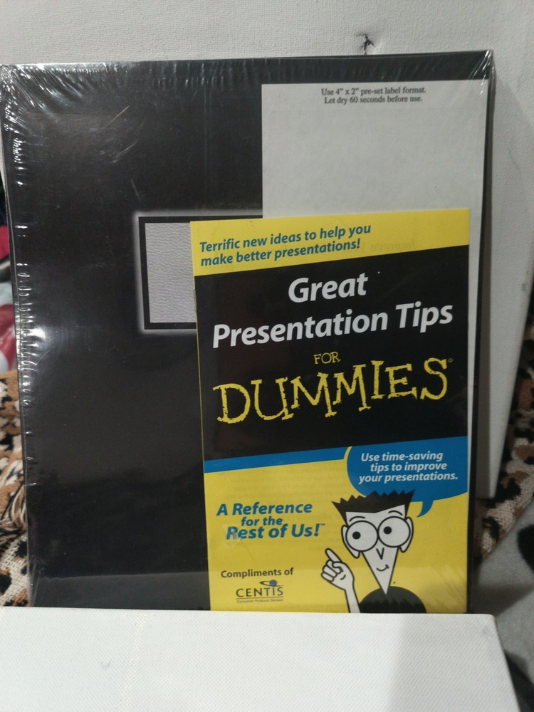 Custom Two Pocket Folders For Dummies Presentations NEW Bonus Tips Book!