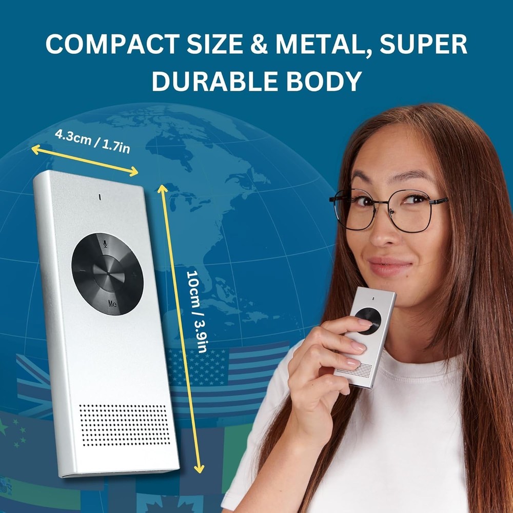 Instant Translator Device, 60+ Languages Supported, Portable