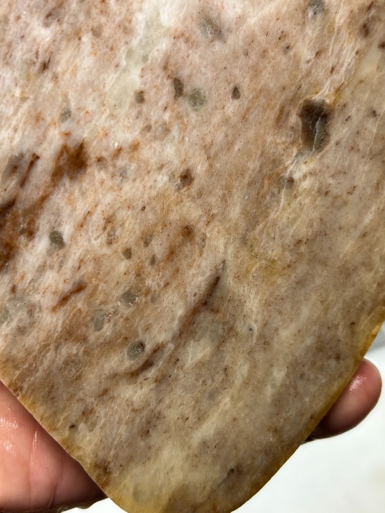 Simi-translucent Sillimanite Slab Cabbing Lapidary Combo Ship Avail