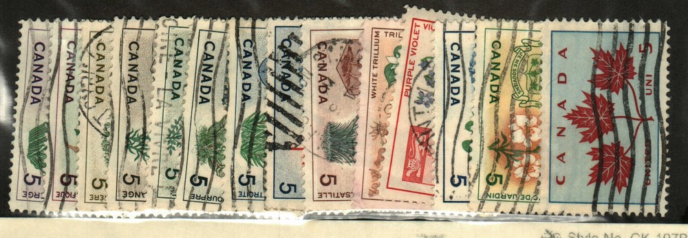 Canada #417-429A used Provinces and flowers