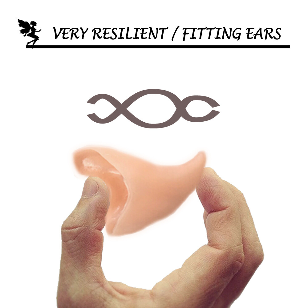 Halloween Cosplay Elf Ears Latex Hobbit Pixie Fairy Vulcan Alian Costume Props