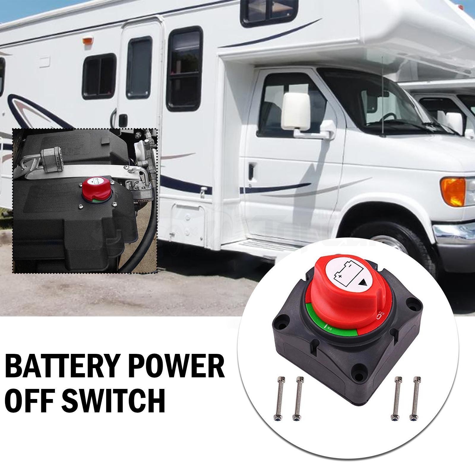 12V Battery Disconnect Rotary Switch Cut On/Off Set for Car RV SUV Marine Boat