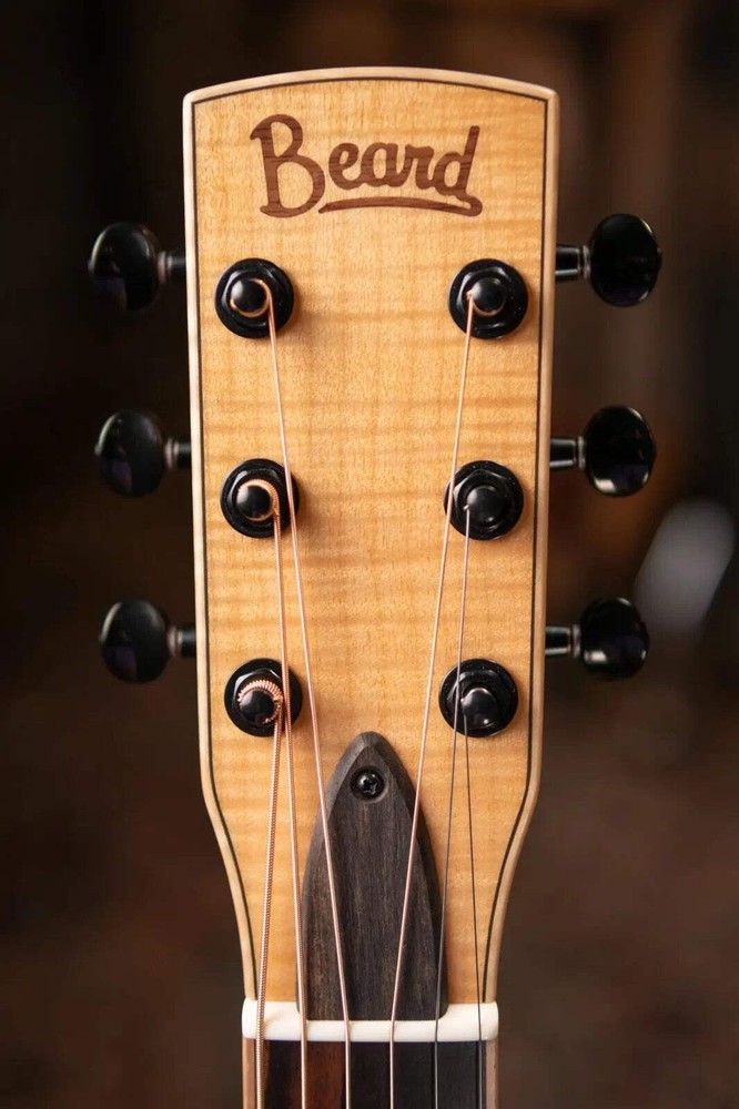 Beard Guitars Legacy E Model Round Neck - Custom Natural with Two Tone Upper Bou