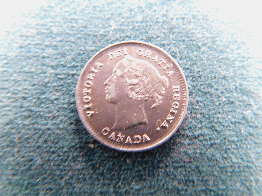 1891 CANADA SILVER 5 CENTS unc bu