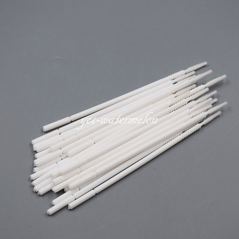 100Pcs Dental Long Cylidner Stick Disposable Micro Brush Bendable Applicator Tip