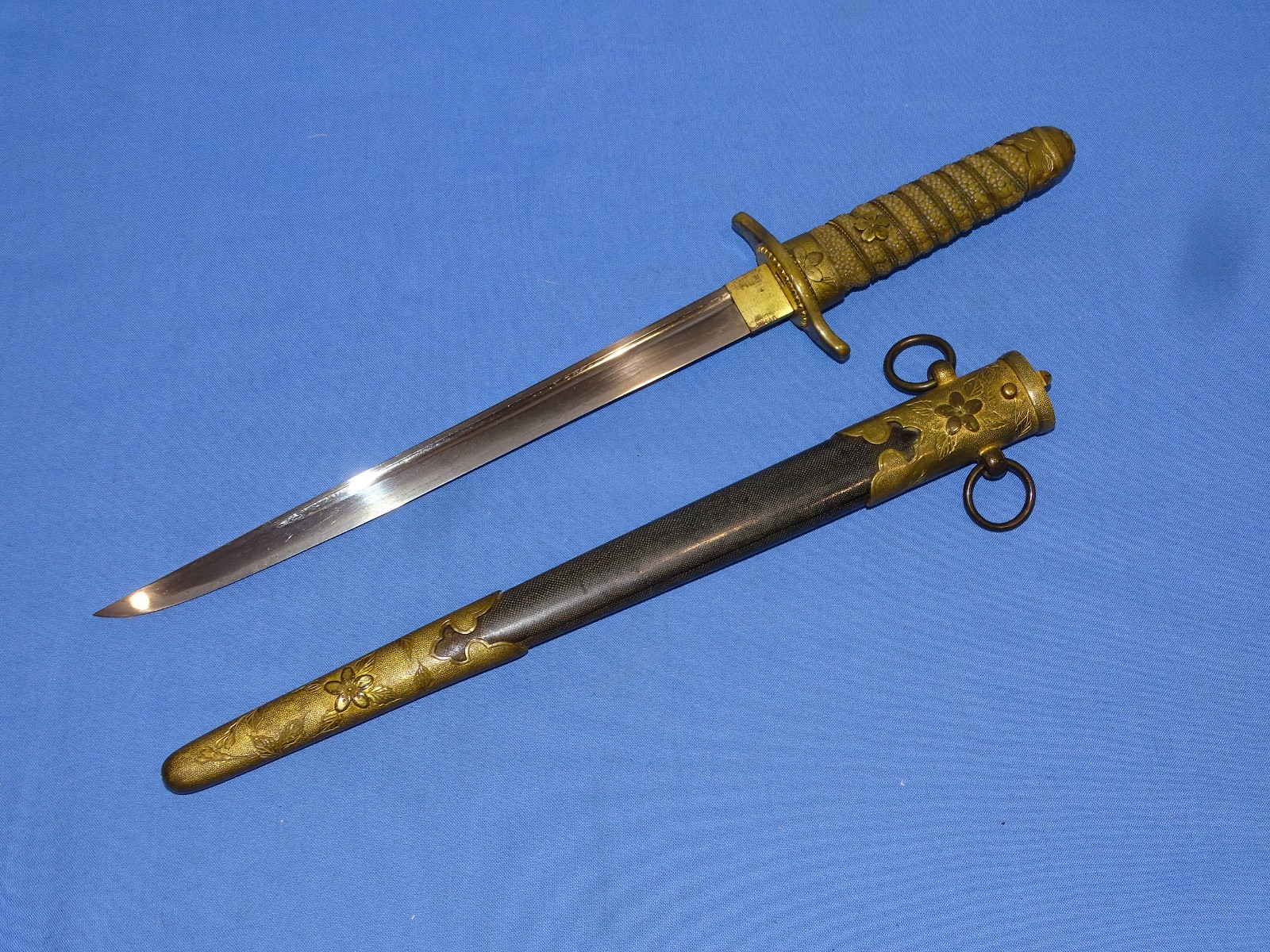 WWII Japanese Navy IJN Officer's Dagger Dirk w/ Handmade Blade