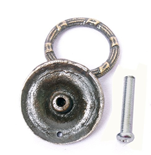 NDC Antique Style Brass Ring Pulls Handles 2 Pack