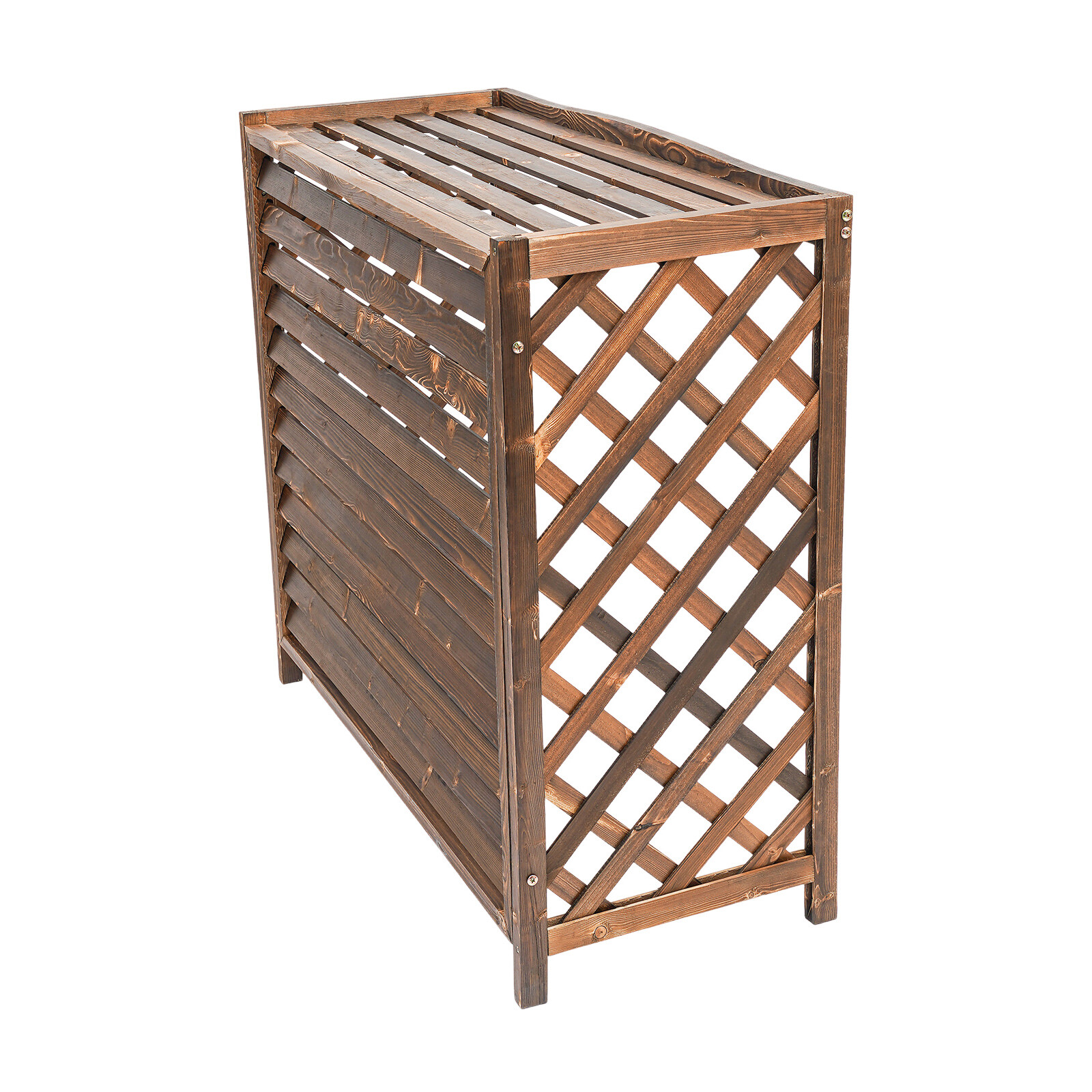Air Conditioner Fence Screen- Outside Wooden AC Privacy Fence Cover, 39"L x 36"W