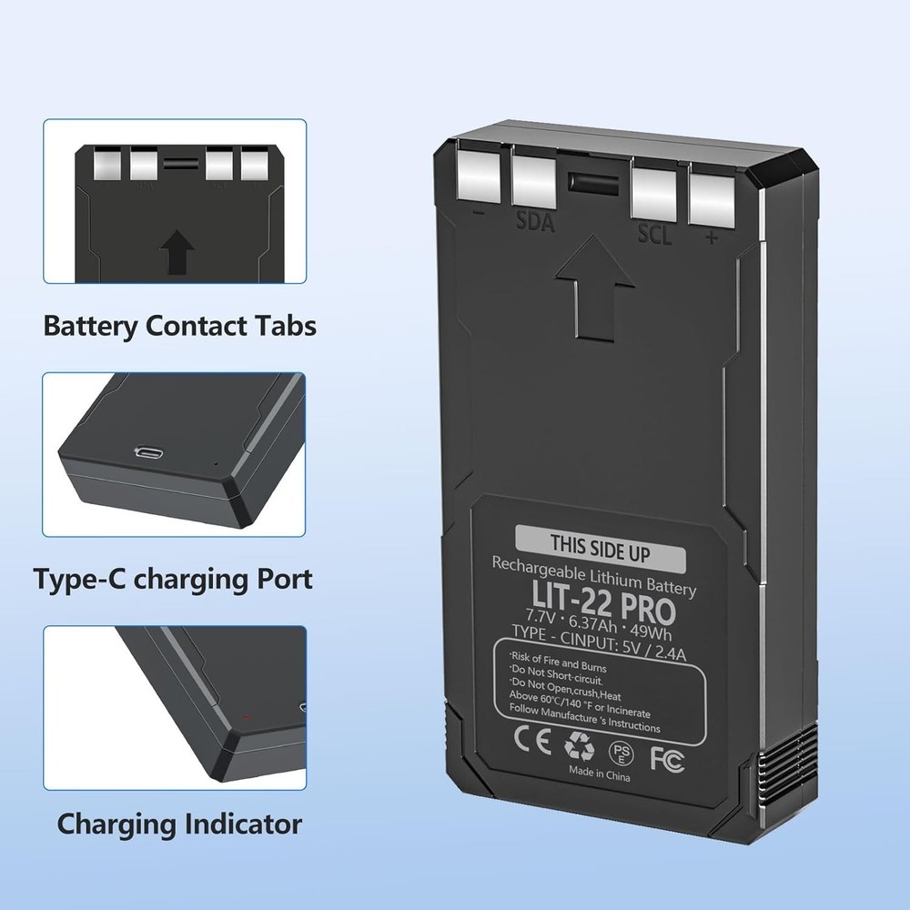 2Pack Rechargeable LIT-22 Battery Compatible For Trail Camera Flex-M Flex G-36