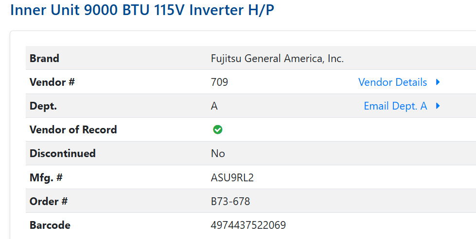 B73-678 ASU9RL2 MINI-SPLIT HEAT