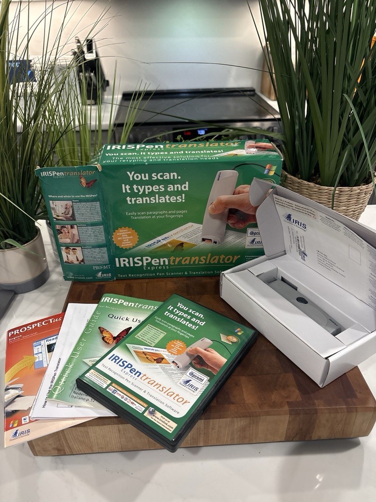 IRISPen Translator Express Scanner Pen w/ Box Software Manuals
