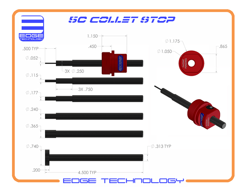5C Collet Stop by Edge Technology #45