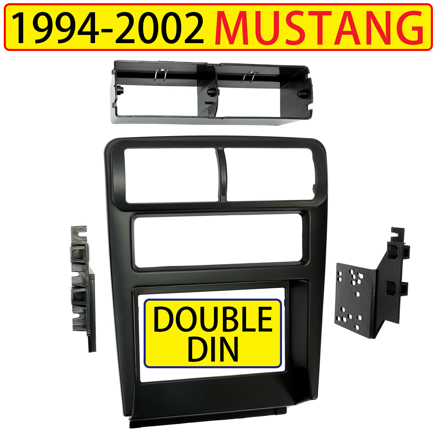 For 1994-2002 Ford Mustang Car Stereo Radio Double Din Dash Kit Bezel #95-5703B