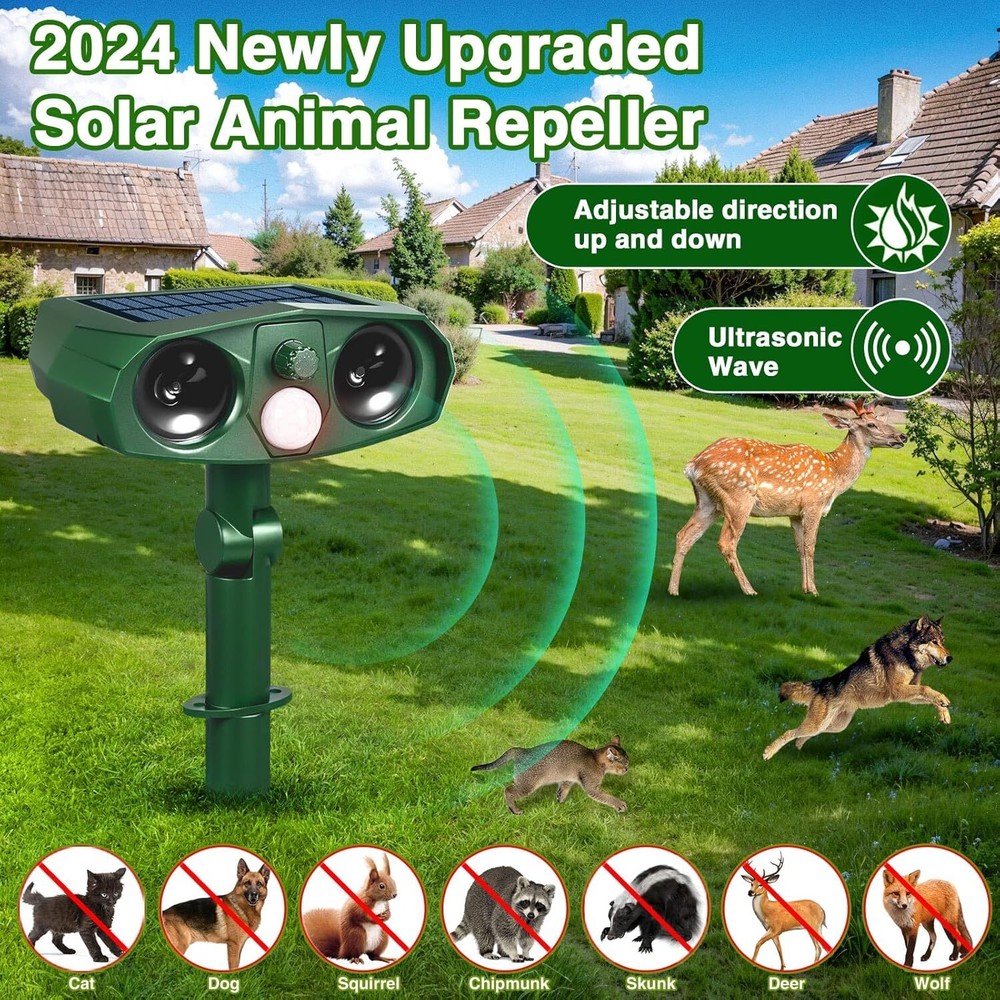 Ultrasonic Cat and Multiple Animal Deterrent Set