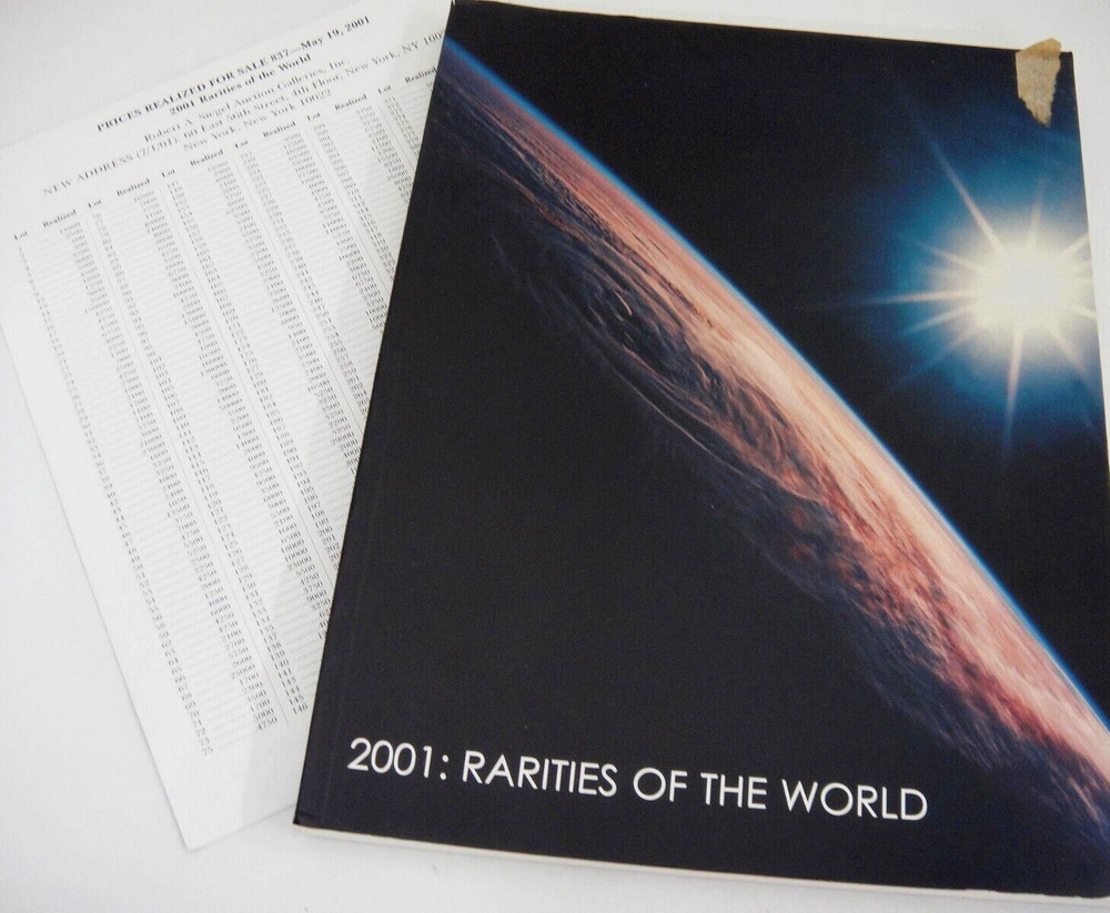 Siegel Stamp Auction Catalog w Prices Realized 2001 Rarities Errors Moon Cover