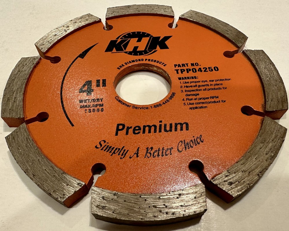 4" x 0.250" Tuck Pointing for mortar removal between bricks and blocks